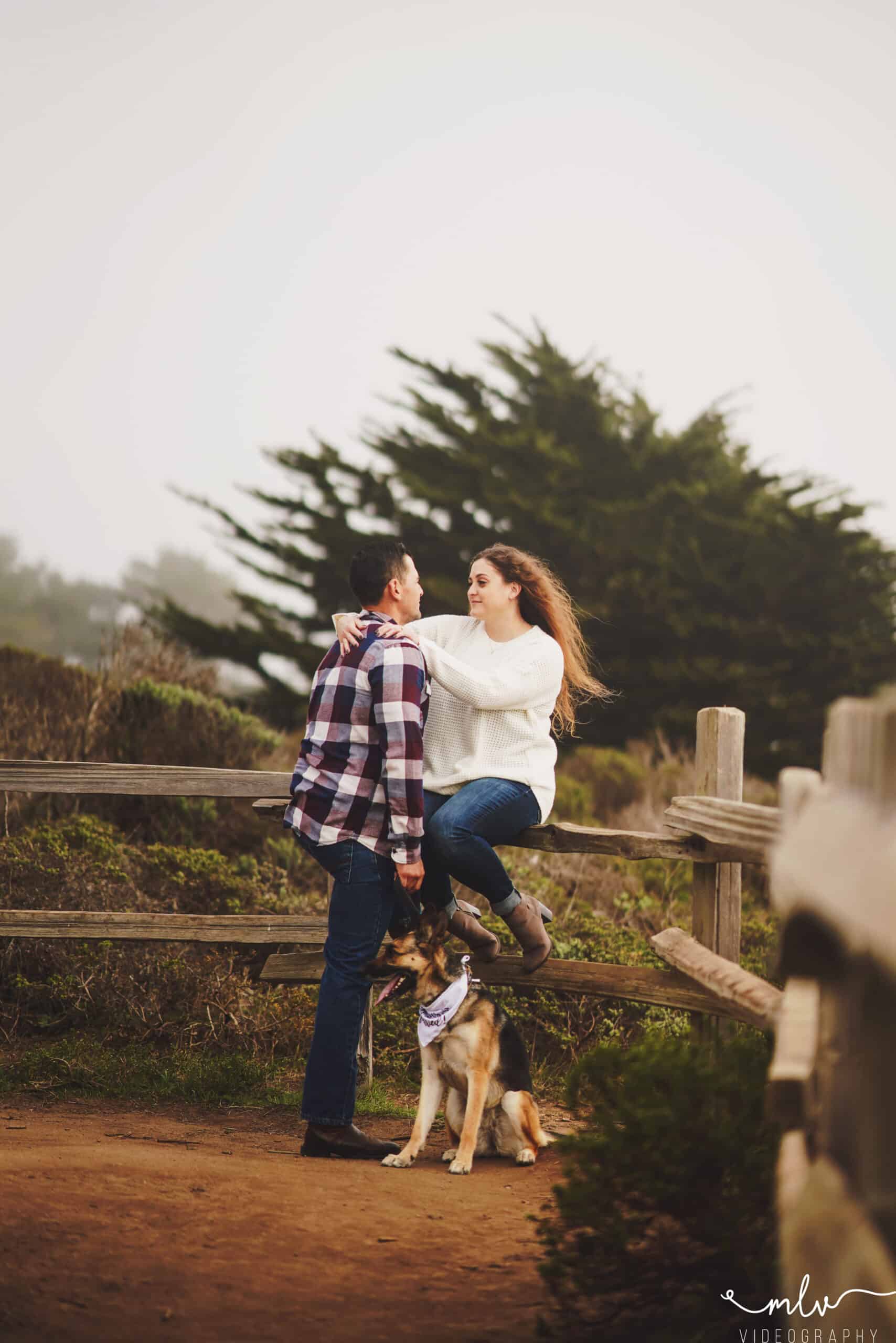 Engagement photography in Half Moon Bay California Seal Cove Cypress Tree Tunnel