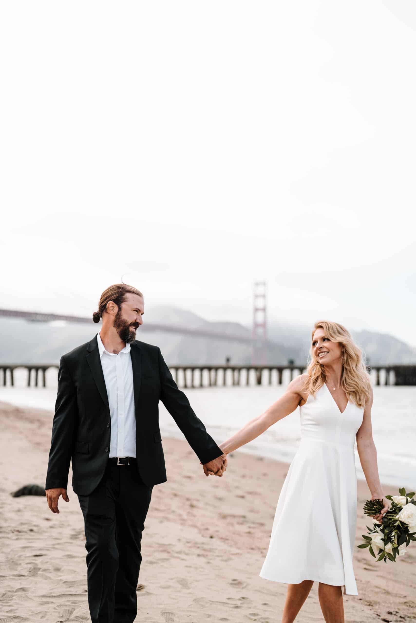 San Francisco Pier 7 Crissy Field Elopement Wedding